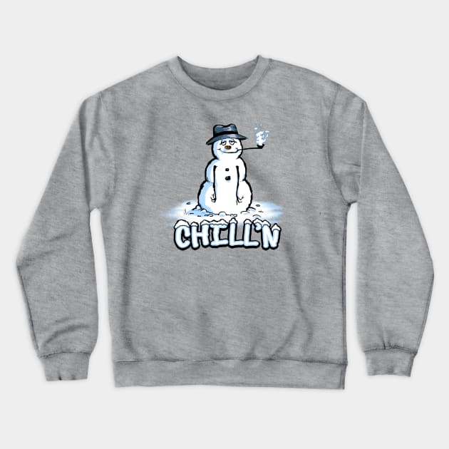 Chill'n Snowman Crewneck Sweatshirt by cjboco